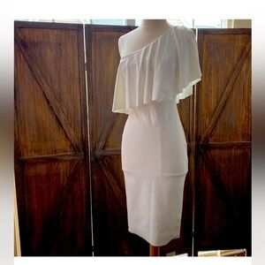 Chiara Boni White One-Shoulder Dress 4